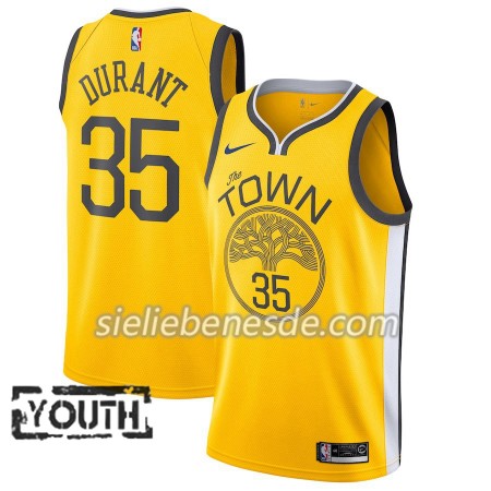Kinder NBA Golden State Warriors Trikot Kevin Durant 35 2018-19 Nike Gelb Swingman